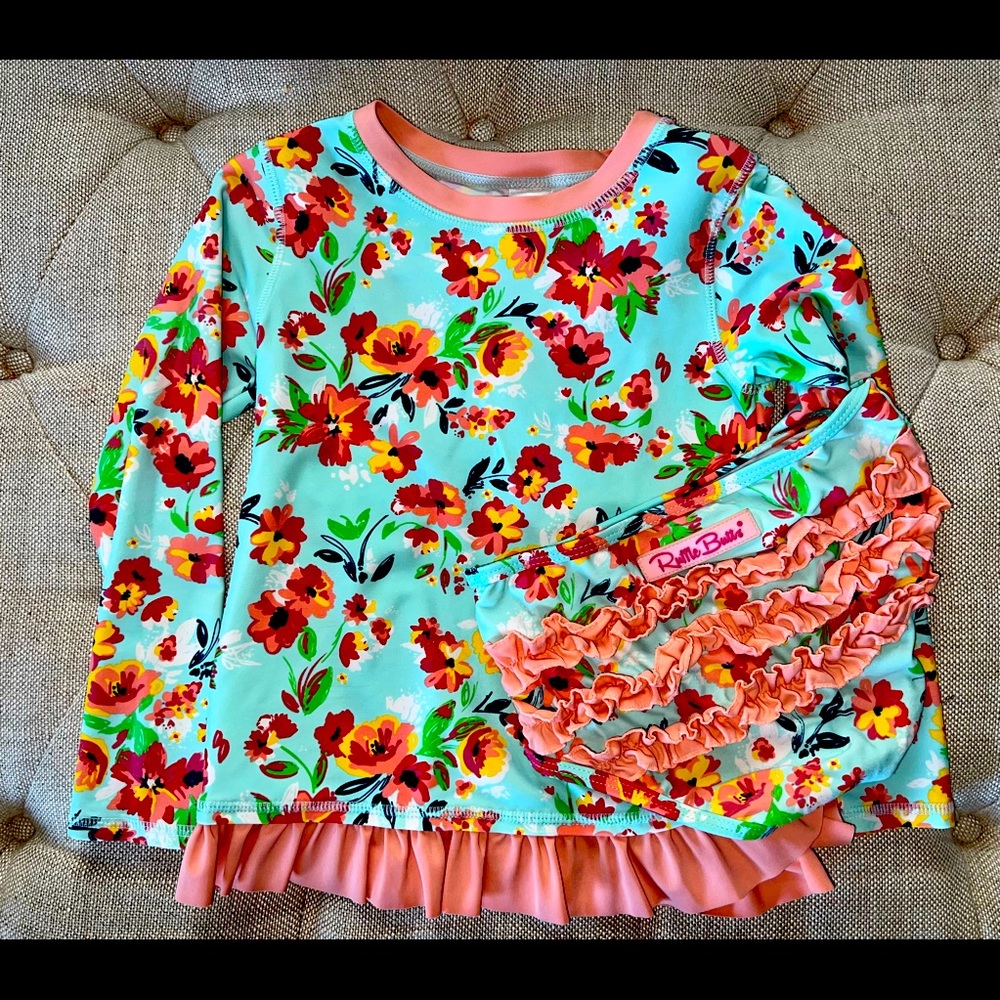 RuffleButts 5T rash guard swimsuit
